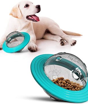 Pawgy Pets Planet Interactive Toy Puzzle IQ Treat Ball, Food Dispensing Chew Toys for Dogs and Cats - Multicolor
