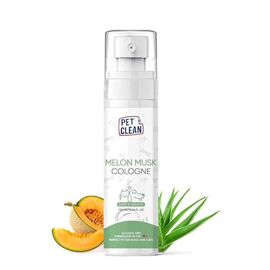 Pet Clean Dog Perfume Spray that Eliminates Odor, Perfect Cats and Dog Spray for Longlasting Fragrance & Healthy Coat (100 ml, Musk Melon)