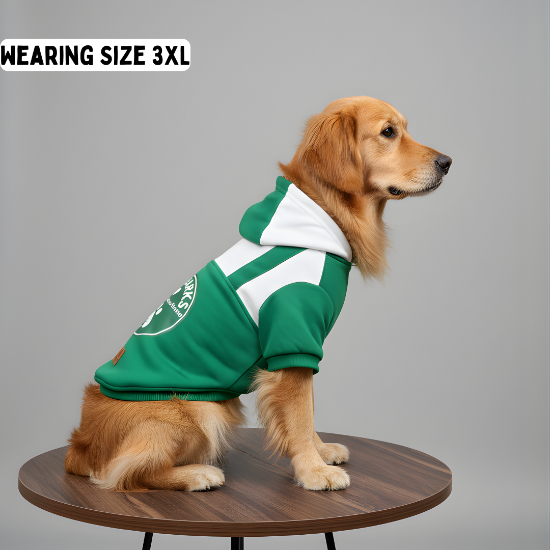 Pawgy Pets Furbarks Hoodie Pet Sweatshirt - Green