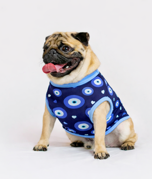 Pawgy Pets Evil Eye T-shirt Navy Blue for Dogs