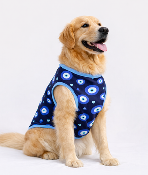 Pawgy Pets Evil Eye T-shirt Navy Blue for Dogs