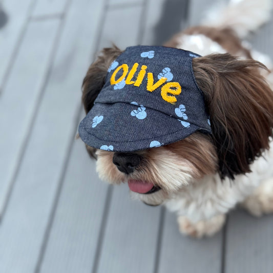 Pawgy Pets Personalised Dog Cap Denim Minnie for Dog & Cats