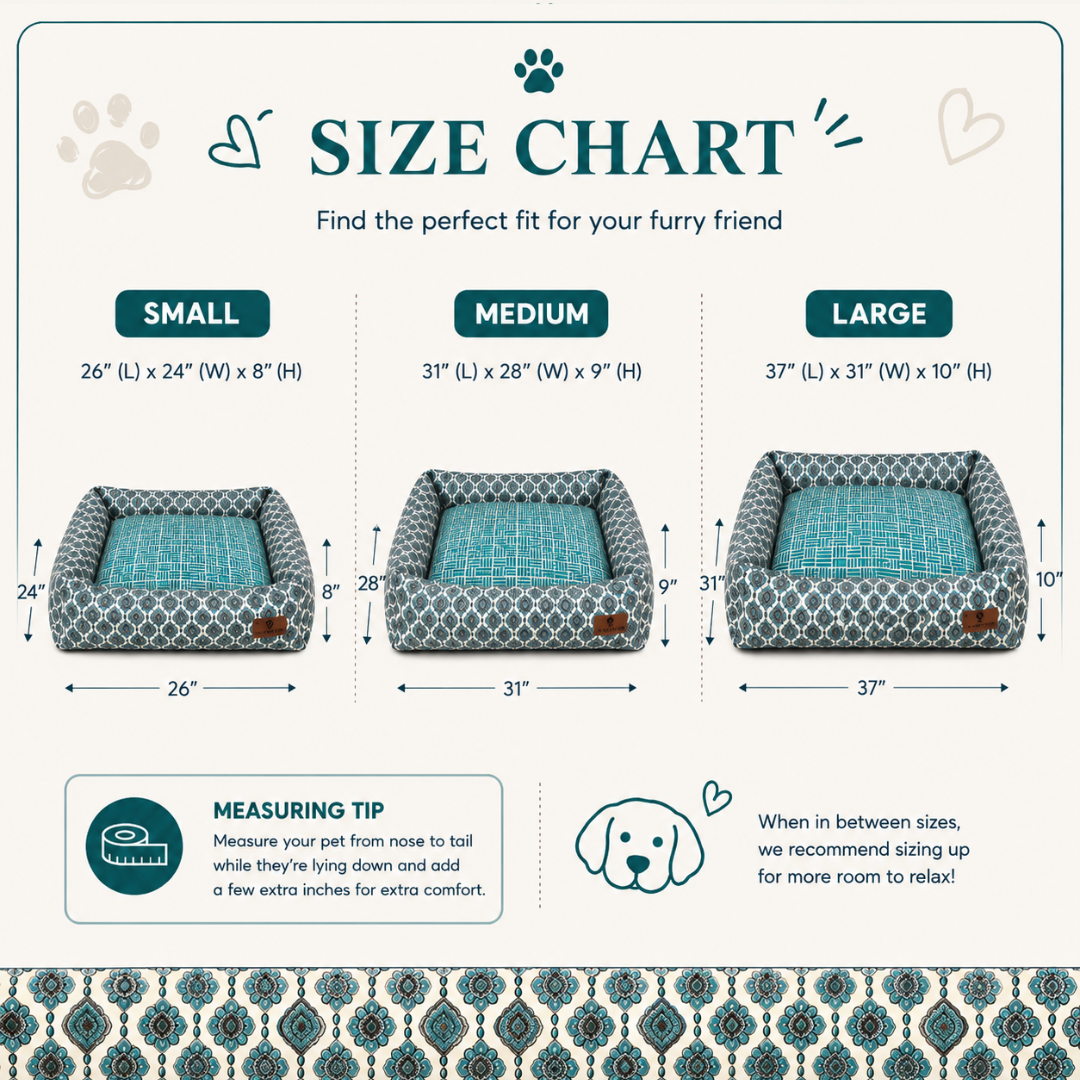 Mughal Garden Bed | Dog Bed | Pawgy Pets