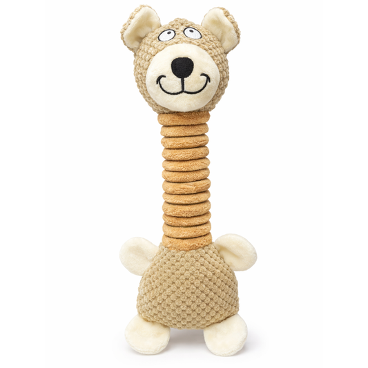 Pawgy Pets Long Neck Teddy Brown Dog Plush Toy