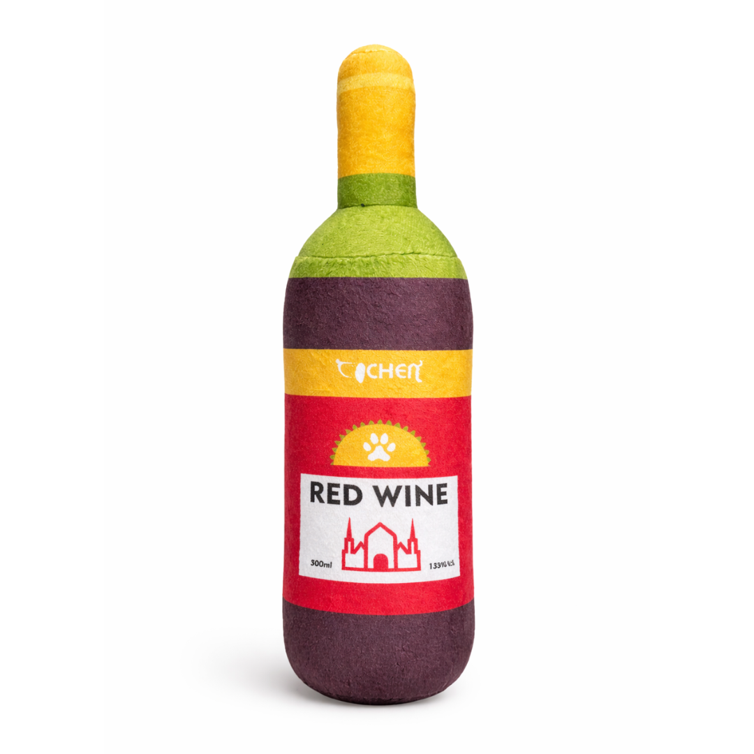 Pawgy Pets Red wine toy for dogs