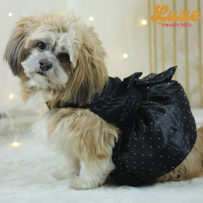 Black Balloon Dress | Luxe Collection | Pawgy Pets