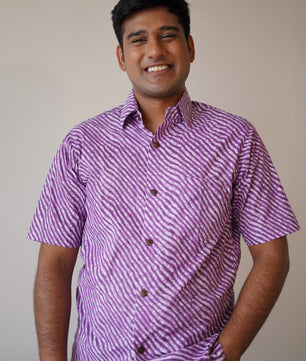 Men’s Shirt (Lehriya Purple)