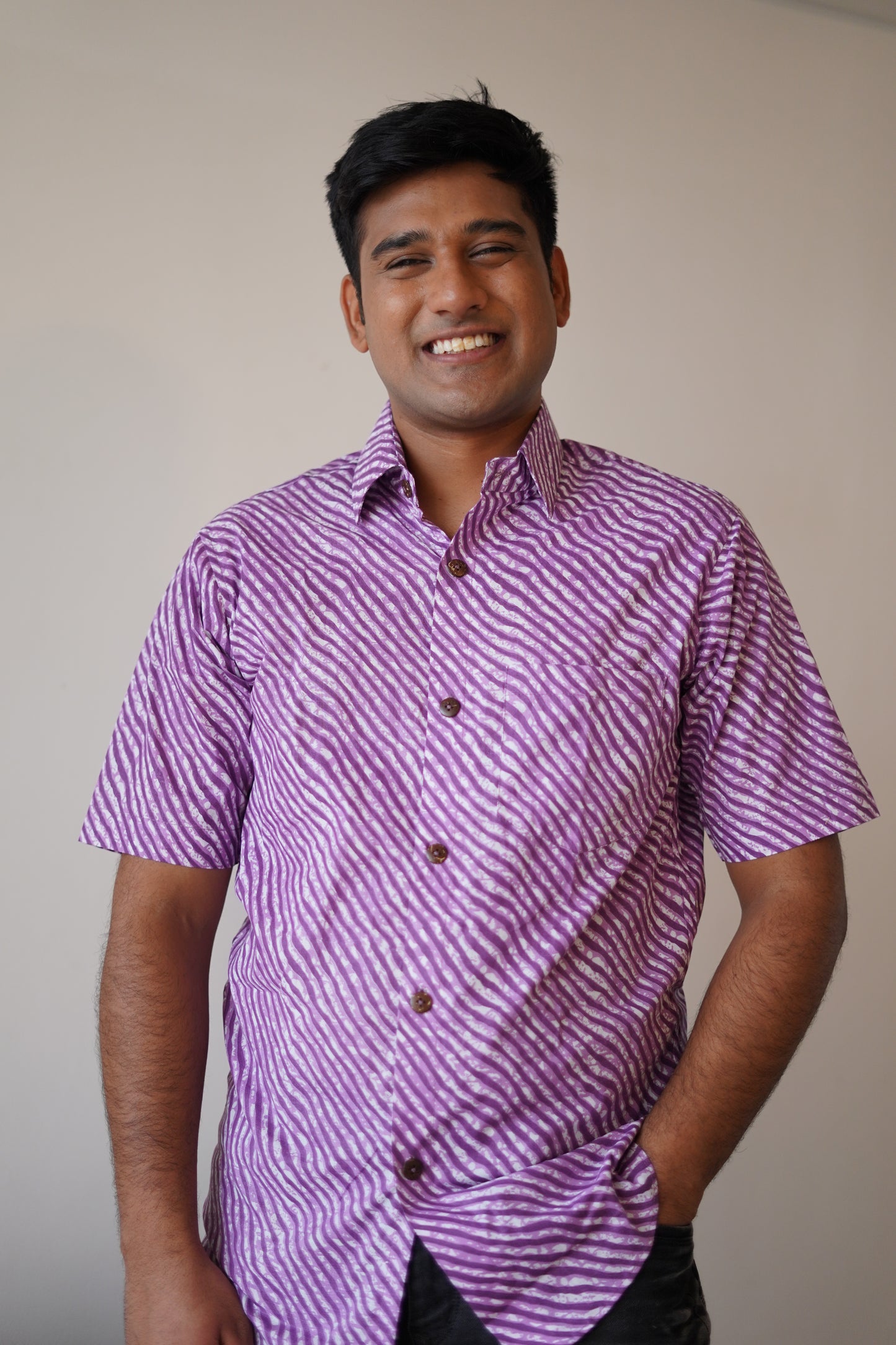 Men’s Shirt (Lehriya Purple)