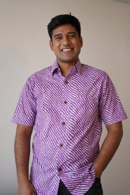 Men’s Shirt (Lehriya Purple)