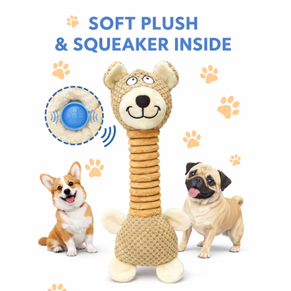 Pawgy Pets Long Neck Teddy Brown Dog Plush Toy