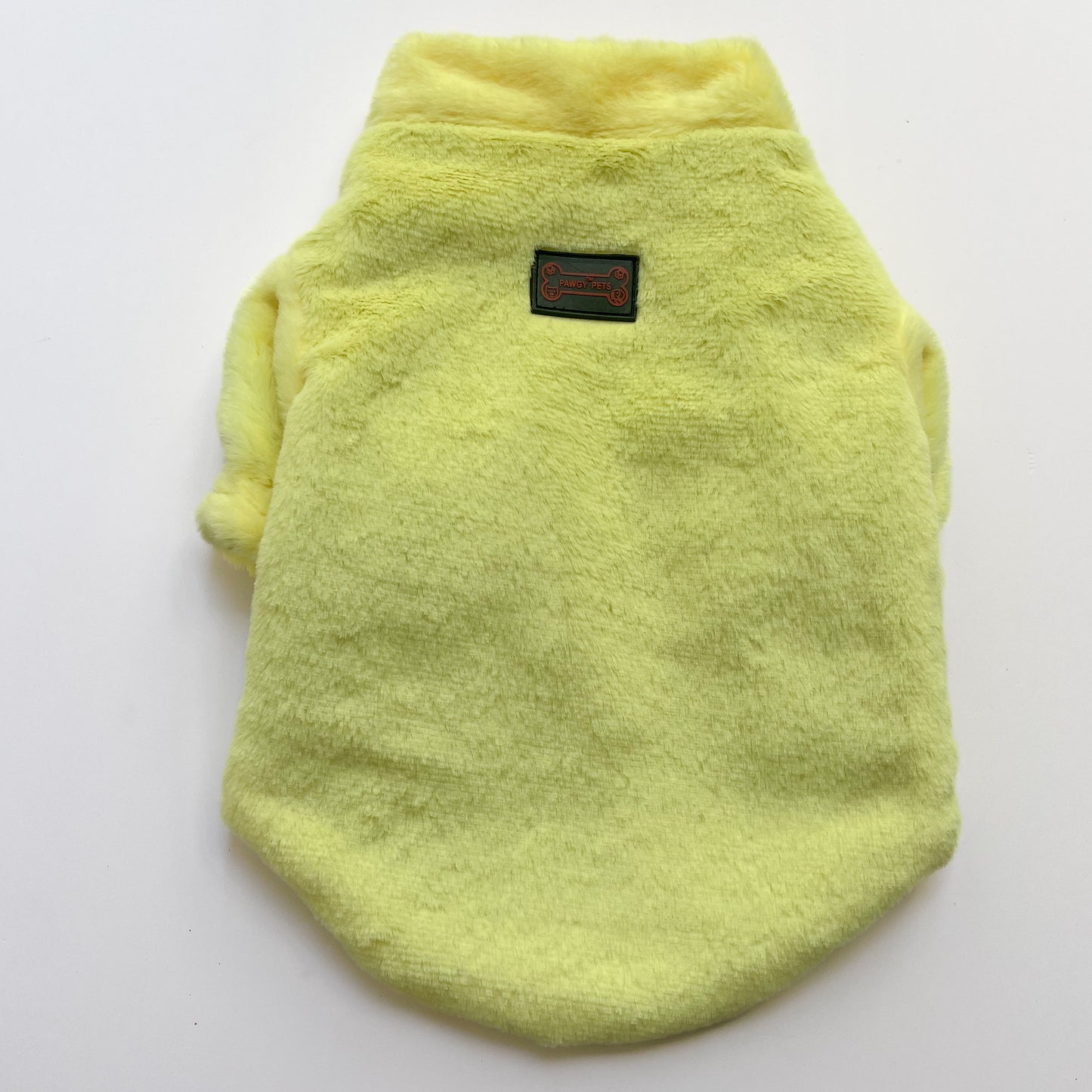 Pawgy Pets Fur Puffer Jacket: Lime Yellow for Dogs & Cats