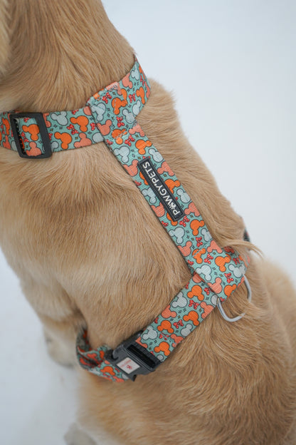 Mickey Pastel Green | H-Harness for Dogs and Cats | Pawgy Pets