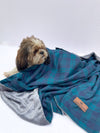 Plaid & Grey Furry Reversible Blanket | For Dogs & Cats | Pawgy Pets