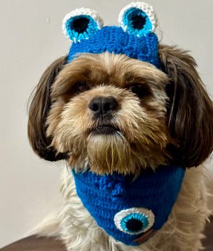 Pawgy Pets Evil Eye Cap and Bandana set for Dogs and Cats
