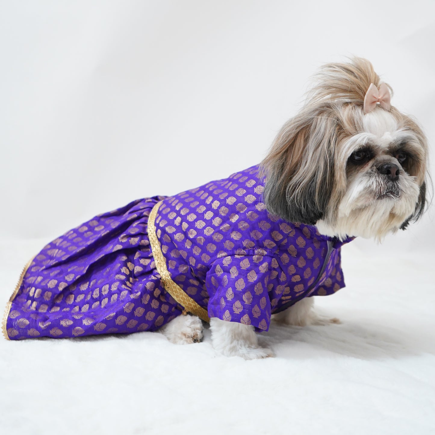 Pawgy Pets Occasion wear Dress Purple for Dogs