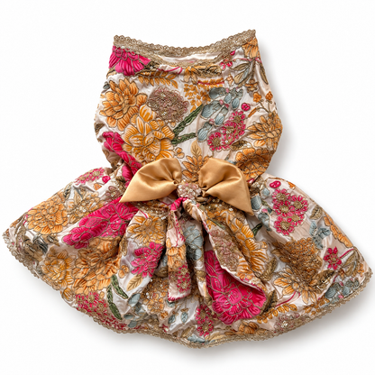 White Floral Dress | Luxe Collection | Pawgy Pets
