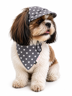 Denim Heart Cap and Bandana Set | For Dogs | Pawgy Pets