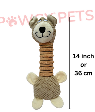 Pawgy Pets Long Neck Teddy Brown Dog Plush Toy