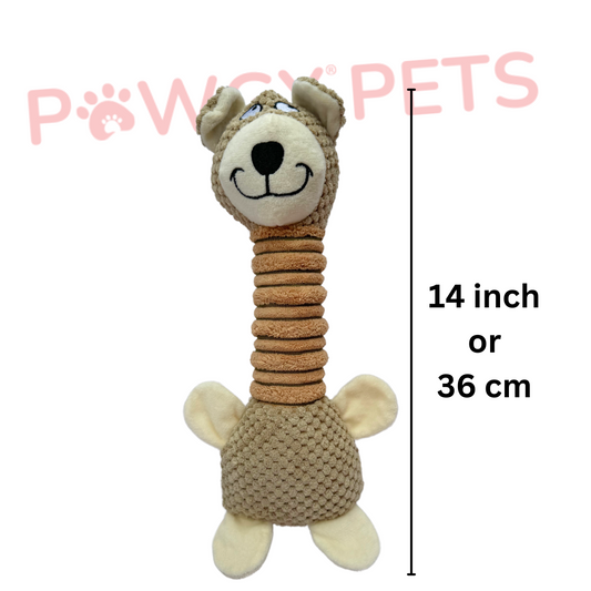 Pawgy Pets Long Neck Teddy Brown Dog Plush Toy