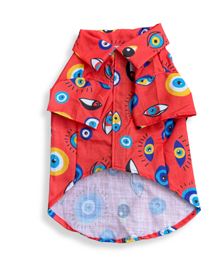 Pawgy Pets Nazar na lage Shirt Red for Dogs