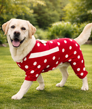 Pawgy Pets Maroon Polka Onesie