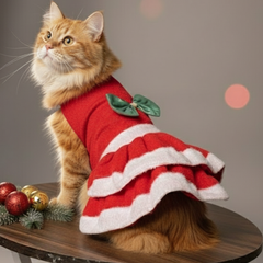 Pawgy Pets Christmas Dress for Cats