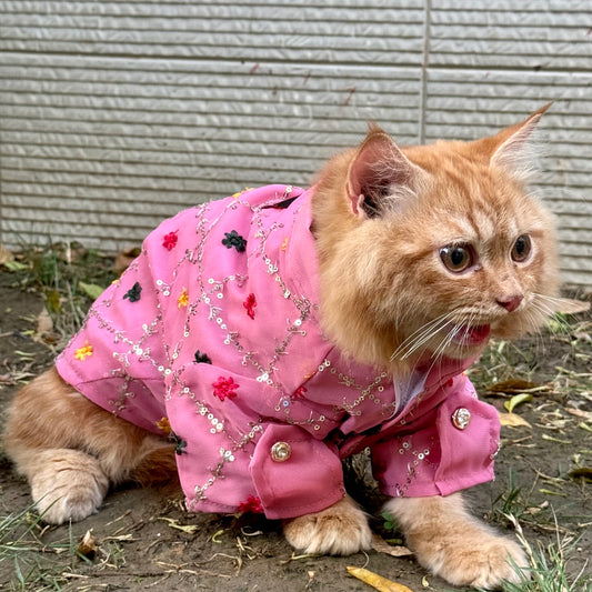 Pawgy Pets Festive shirt Pink (Cat)