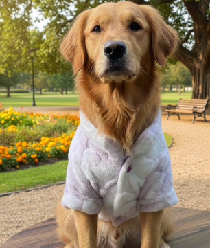 Pawgy Pets Fur Jacket: Paw Embossed