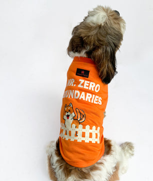 Pawgy Pets T-shirt Mr. Zero Boundaries Orange for Dogs & Cats