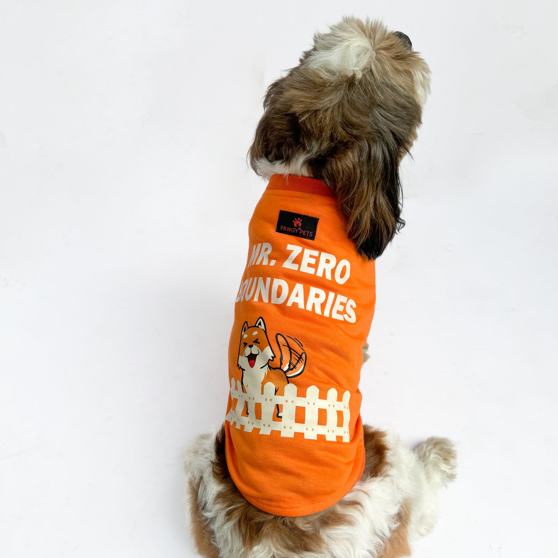Pawgy Pets T-shirt Mr. Zero Boundaries Orange for Dogs & Cats