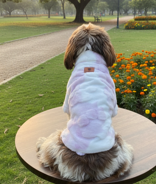 Pawgy Pets Fur Jacket: Paw Embossed