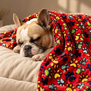 Paw Overload Red Blanket | For Pet & Pet Parents | Pawgy Pets