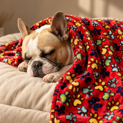 Paw Overload Red Blanket | For Pet & Pet Parents | Pawgy Pets