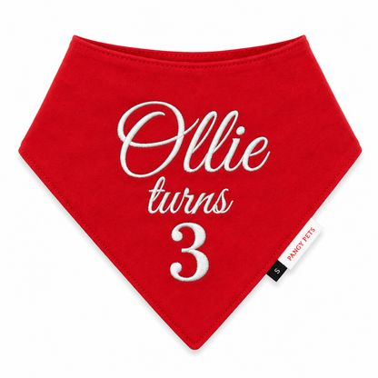 Pawgy Pets Customised Bandana for Birthday for Dogs & Cats