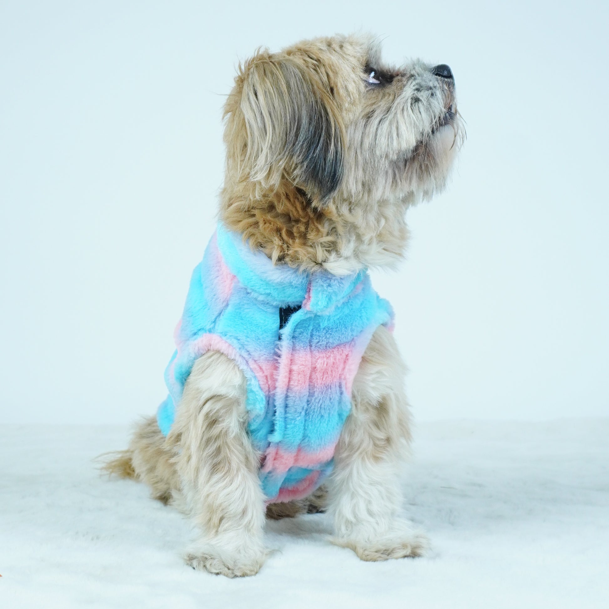 Pawgy Pets Fur sweater: Blue & Pink for Dogs & Cats (Sleeveless)