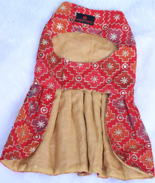 Pawgy Pets Festive Dress Patola for Dogs