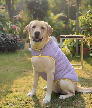 Pawgy Pets Reversible Puffer Jacket Lavender & Turquoise