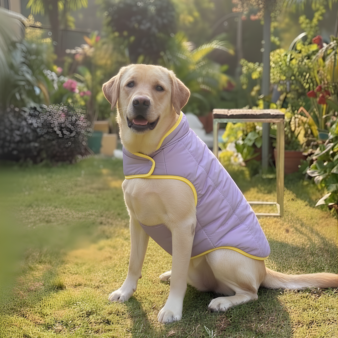 Pawgy Pets Reversible Puffer Jacket Lavender & Turquoise