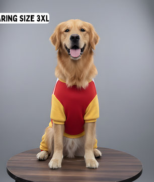 Pawgy Pets Fries Dungaree Pet Sweatshirt - Red