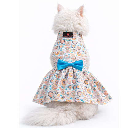 Pawgy Pets Rainbow Dress White (Cat)