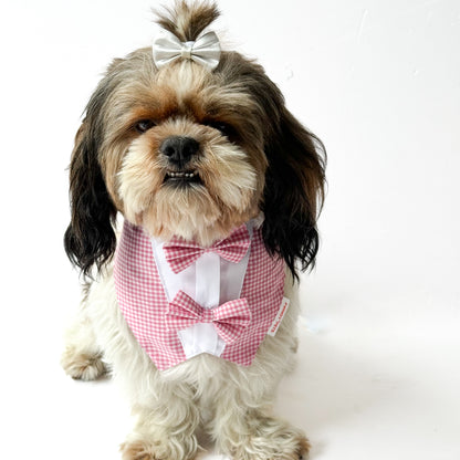 Pawgy Pets Casual Check Bandana: Pink for Dogs & Cats