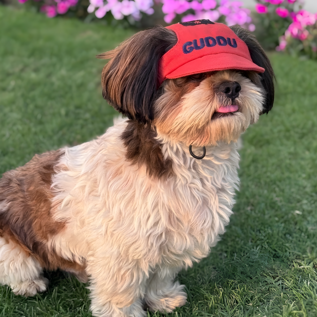 Pawgy Pets Personalised Dog Cap Red for Dog