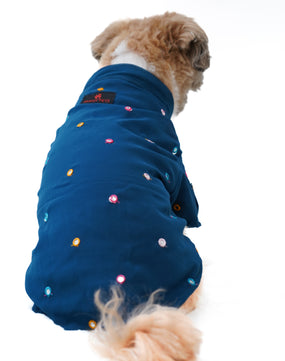 Pawgy Pets Festive Shirt Peacock blue for Dogs