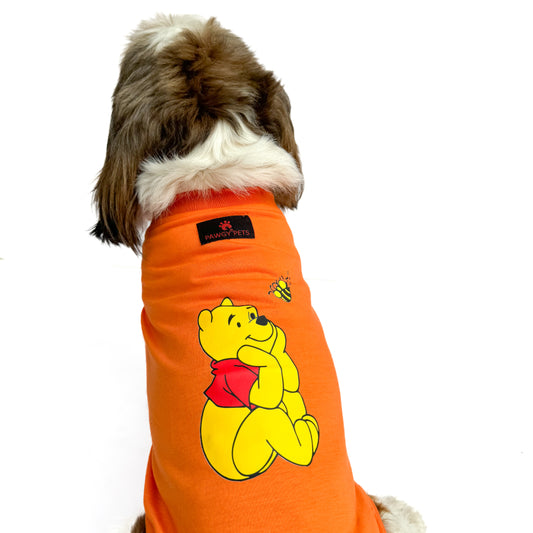 Pawgy Pets T-shirt Winne the Pooh Orange for Dogs & Cats