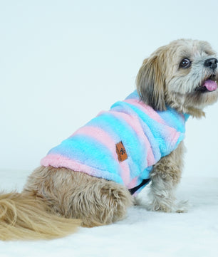 Pawgy Pets Fur sweater: Blue & Pink for Dogs & Cats (Sleeveless)