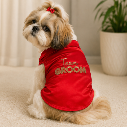 Team Groom Beadwork Dog T-Shirt