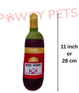 Pawgy Pets Red wine toy for dogs