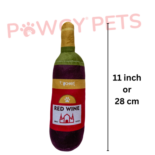 Pawgy Pets Red wine toy for dogs