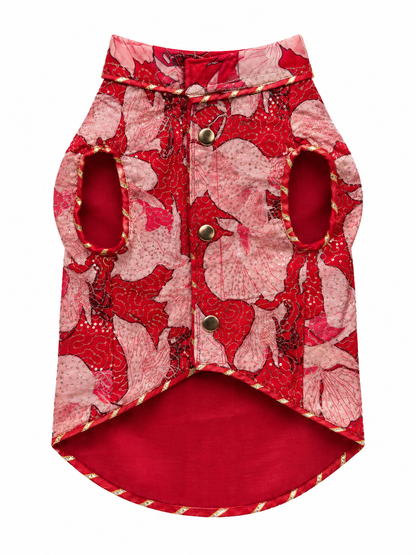 Red Sequence Kurta | Luxe Collection | Pawgy Pets