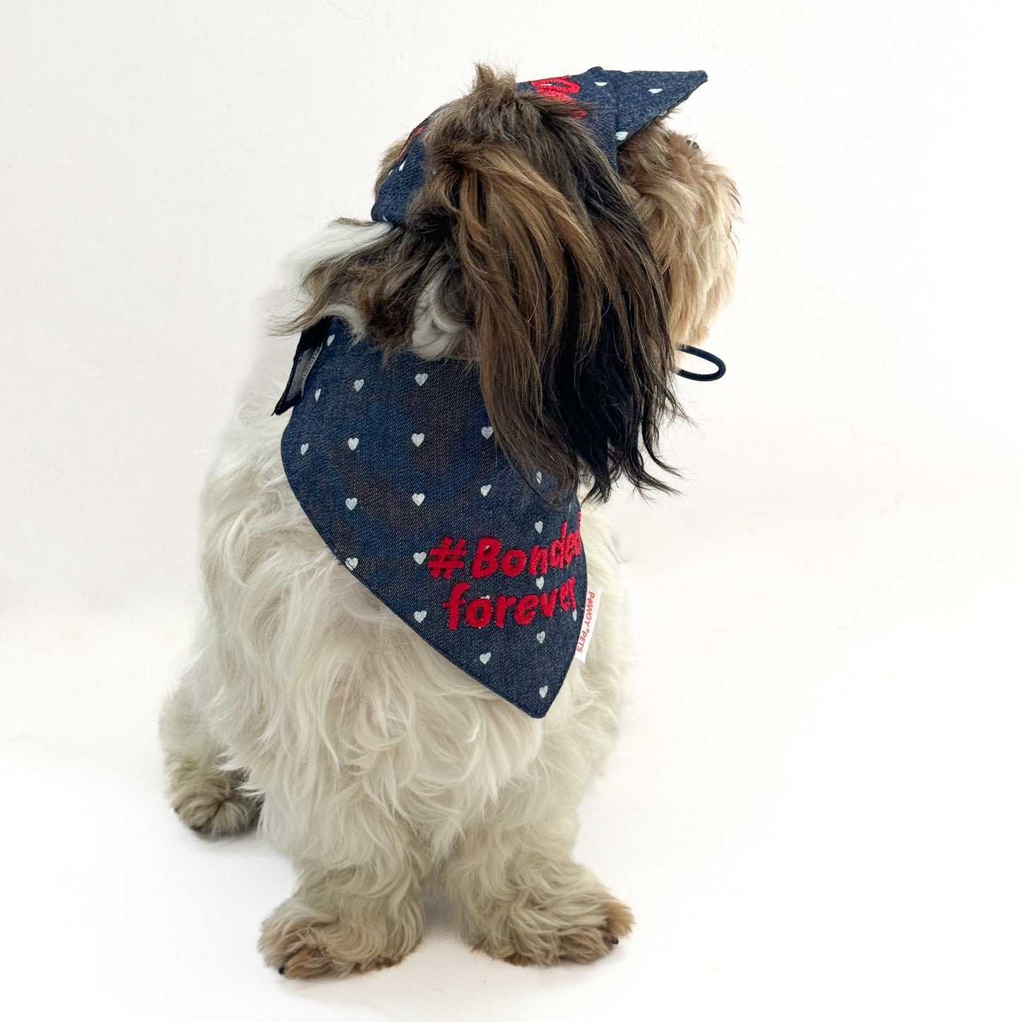 Pawgy Pets Personalised Dog Cap and Bandana:  Hearty Denim for Dogs & Cats